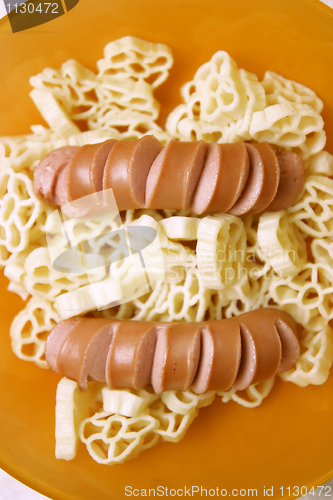 Image of Sausages and macaroni