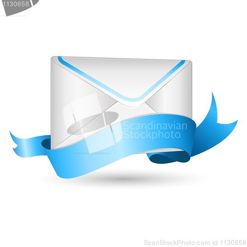 Image of letter cover with ribbon