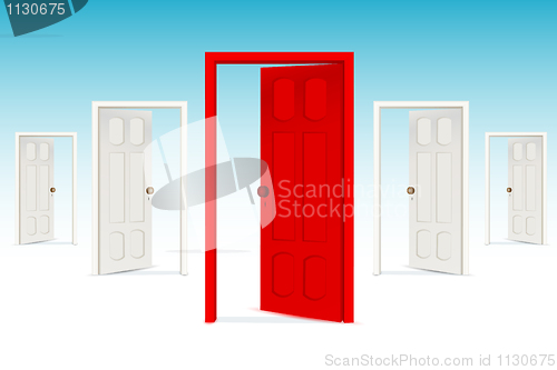 Image of abstract open doors
