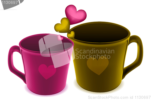 Image of cups with heart