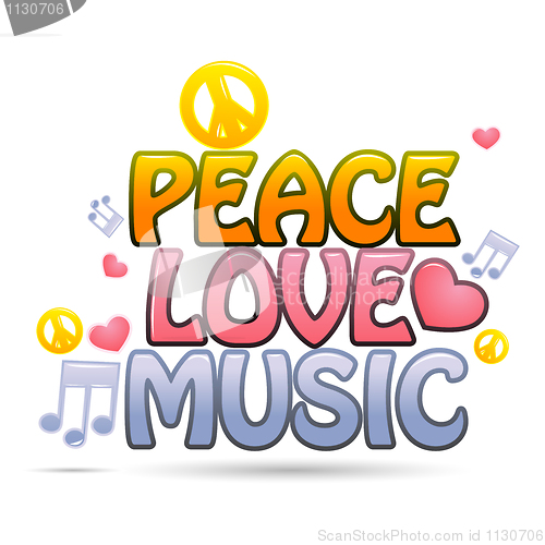 Image of peace love music