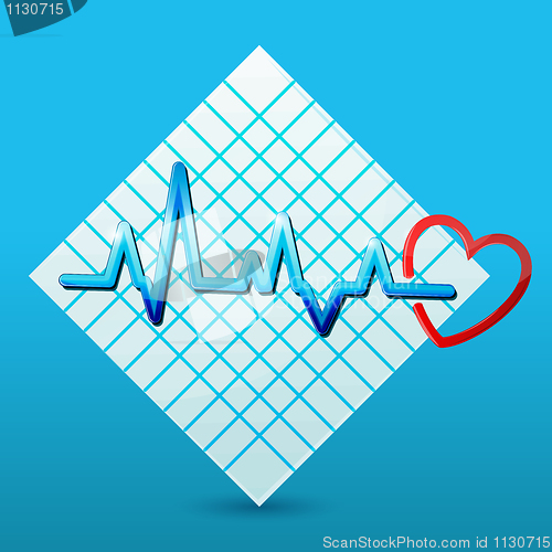 Image of heart with cardiology on paper