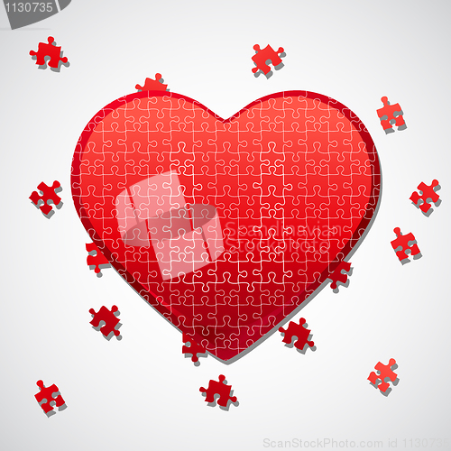 Image of jigsaw puzzle heart