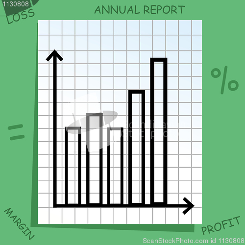 Image of graph with mathematics icons