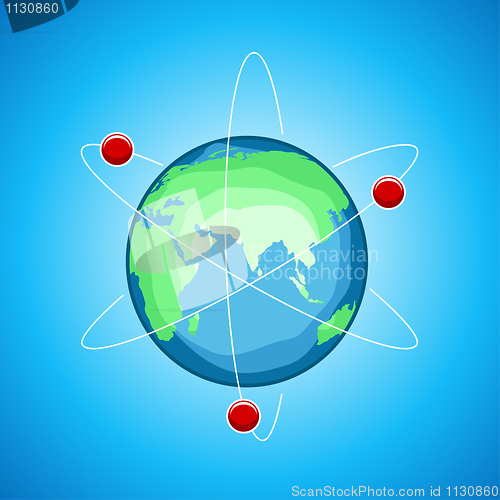 Image of atom globe