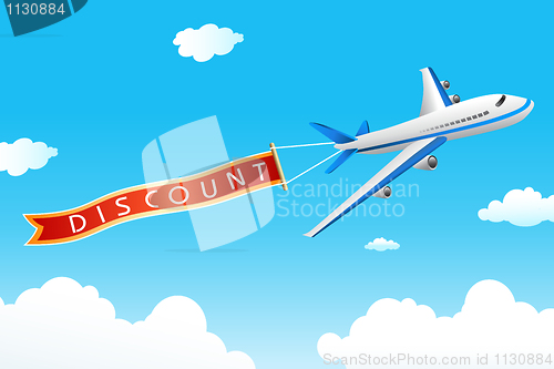 Image of discount tag with plane