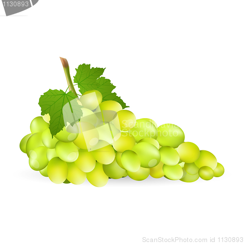 Image of grapes with leaf