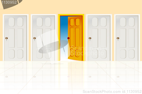 Image of several doors