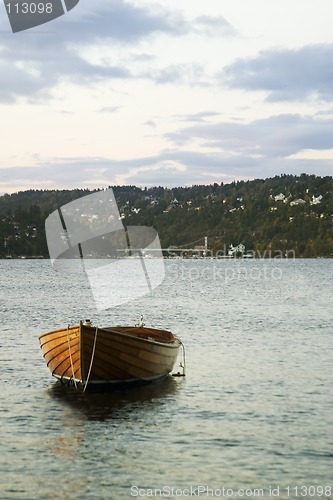 Image of Boat in Sunset