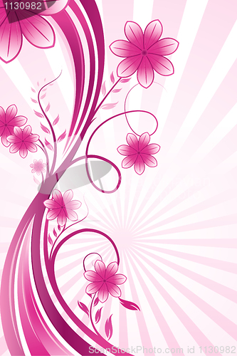 Image of wavy floral background
