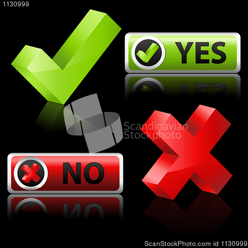 Image of yes and no button