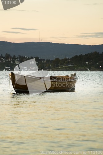 Image of Boat in Sunset