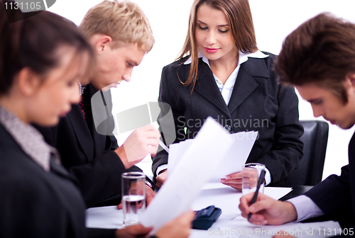 Image of Series of business professionals at work