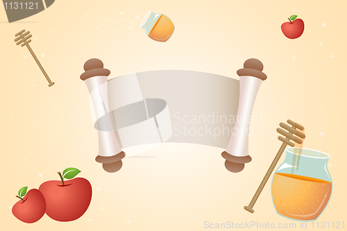 Image of vector Rosh Hashanah template