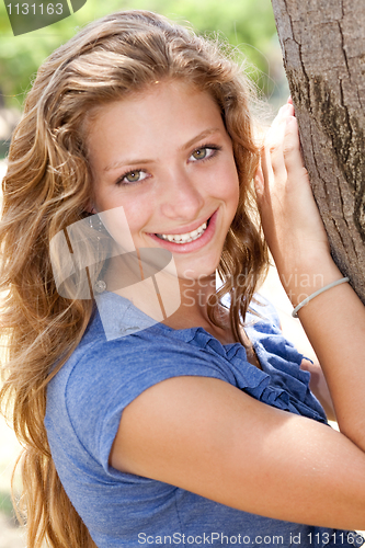 Image of Image of Closeup portrait of a happy young beautiful woman