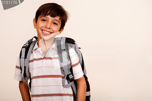 Image of School boy, smiling portrait