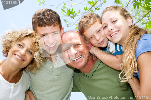 Image of happy smiling family