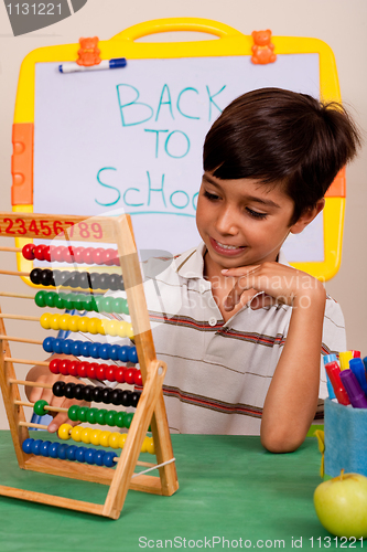 Image of A student solving a math assignment