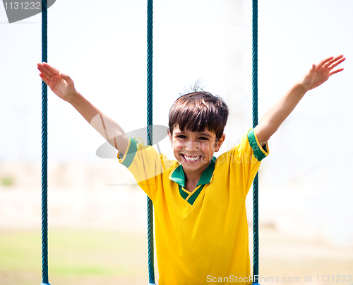 Image of Little boy having fun