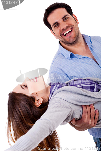 Image of couple in playful mood