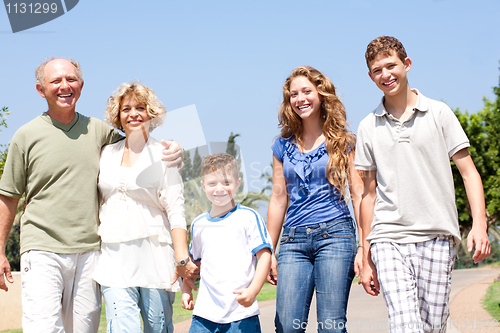 Image of portrait of happy family