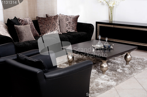 Image of Contemporary sofa in modern living room