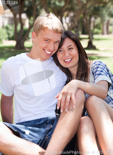 Image of Romantic young couple enjoying day out