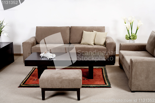 Image of Modern living room with classic couch