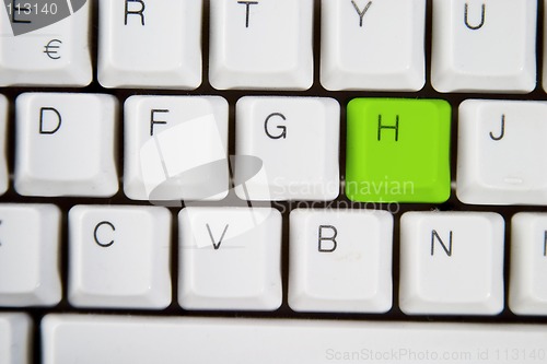 Image of Computer Keyboard Letter H