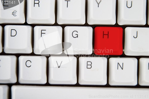 Image of Computer Keyboard Letter H