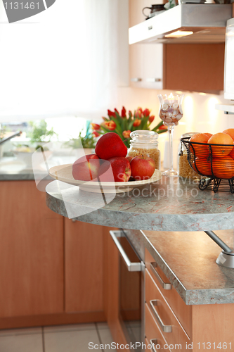 Image of Kitchen and dining room interior 