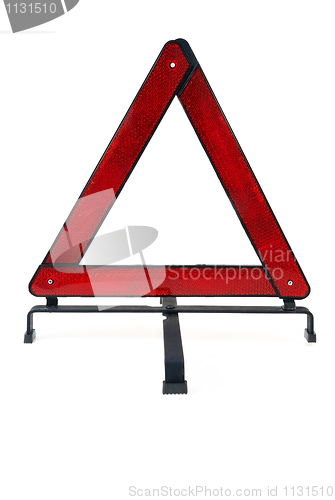 Image of Warning triangle over white background