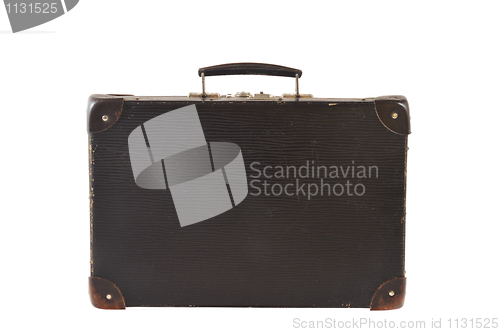 Image of Old retro-styled travel suitcase isolated on white background
