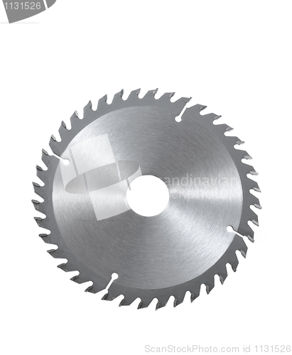 Image of Circular saw blade for wood isolated on white