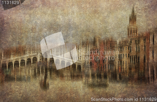 Image of Rialto Bridge Venice retro