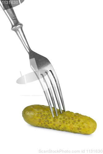 Image of Marinated cucumber and fork