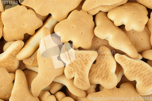 Image of Abstract background:  dinosaur-shaped cookies