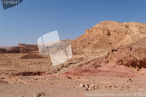 Image of Scenic red rocks in the desert