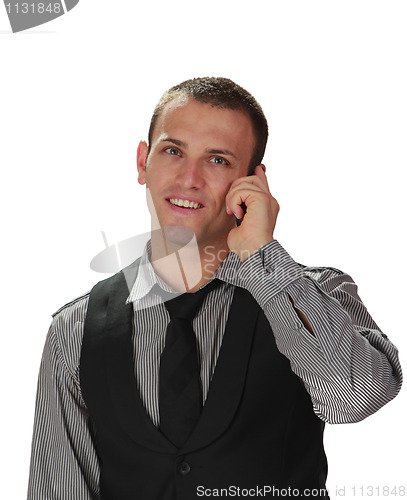 Image of Young man on the phone