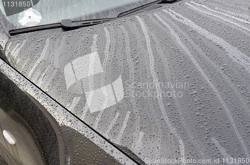 Image of Wet morning car