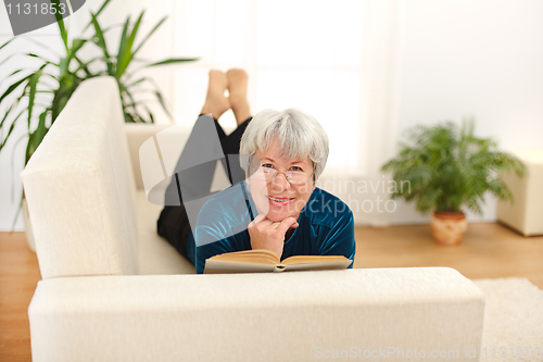 Image of Senior woman reading