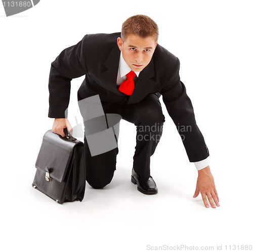 Image of Business man ready to go
