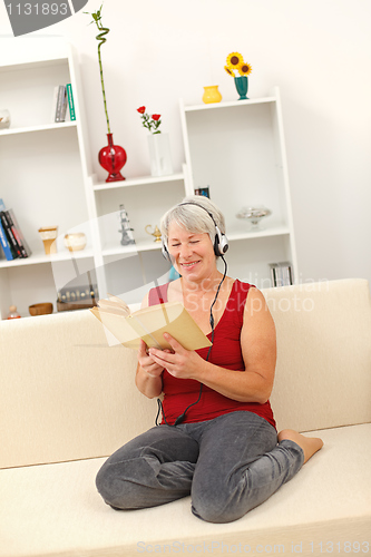 Image of Senior woman reading