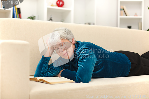 Image of Senior woman reading