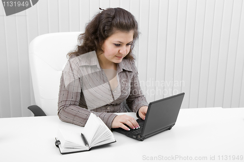 Image of The girl with the laptop