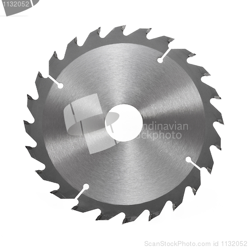 Image of Circular saw blade for wood isolated on white