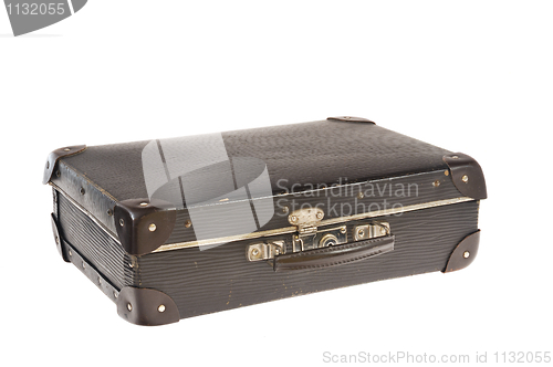 Image of Old retro-styled travel suitcase isolated on white background