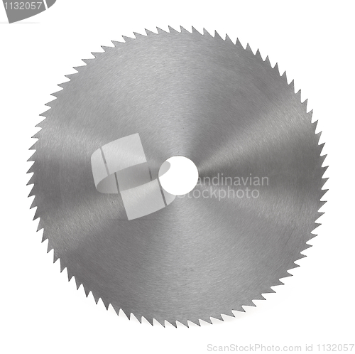 Image of Circular saw blade for wood isolated on white