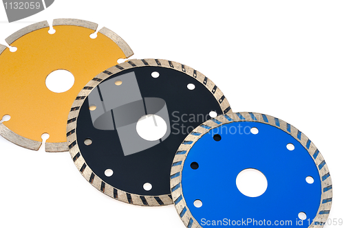 Image of Circular grinder blades for tiles isolated on white