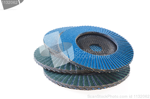 Image of Abrasive disks for grinder isolated on white